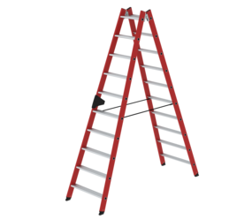 Double-sided ladder, 2-sid. acc.RFG/alu 2x10 steps | © MUNK GmbH
