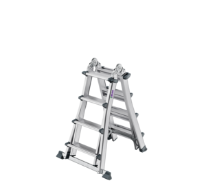 4-section telescopic step ladder with crossbar, 4x4 steps, position ladder | © MUNK GmbH
