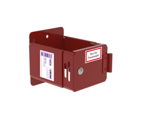 Ladder holder RAL 3000 for site profile half-cylinder | © MUNK GmbH