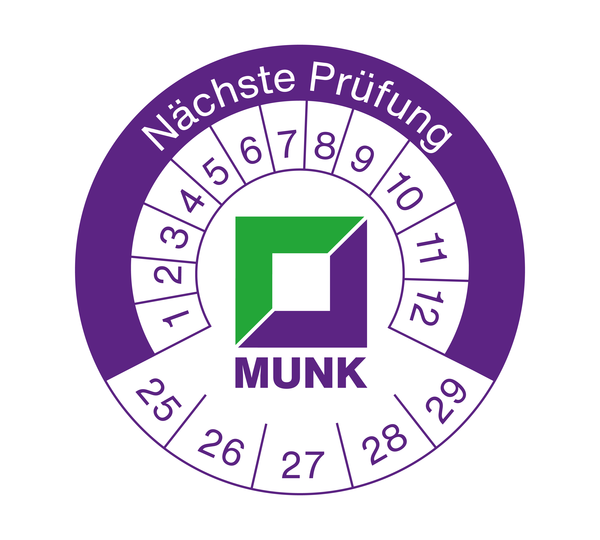 Product sticker – inspection sticker | © MUNK GmbH