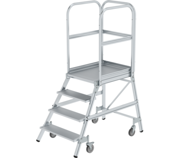 Plat.stairs,1-sid.acc. spr-load.cast. gr. alu,4 st | © MUNK GmbH