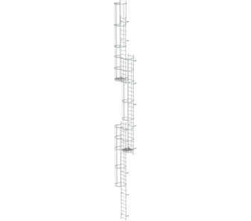 Mult-fl.vert. ladder w.back prot, br. alu 15.20 m | © MUNK GmbH