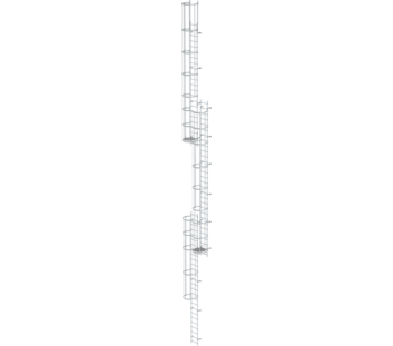 Mult-fl.vert. ladder w.back prot, br. alu 18.84 m | © MUNK GmbH