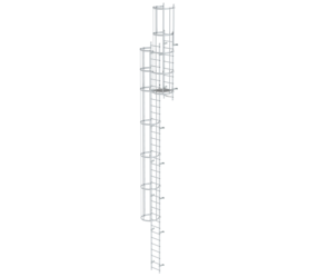 Multi.fl. vertical ladder w.bk prot.br.alu.11.84m | © MUNK GmbH