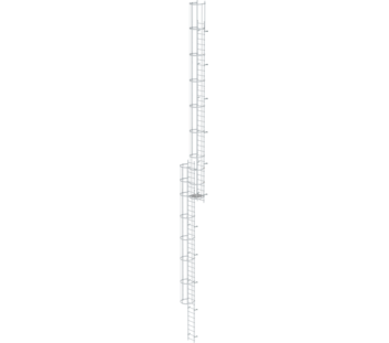 Mult-fl.vert. ladder w.back prot, br. alu 19.96 m | © MUNK GmbH