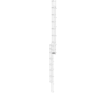 Mult-fl.vert. ladder w.back prot, st.stl. 19.96 m | © MUNK GmbH