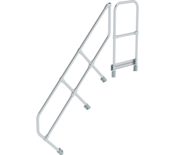 Stairs w. plat. 45° 2nd handrail for 6 steps, 45° | © MUNK GmbH