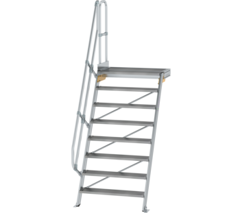 Treppe m. PF 60° St.br. 1000 mm, 8 St., Alu ger. | © MUNK GmbH
