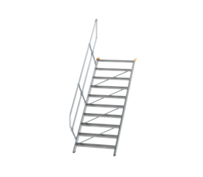 Stairs 45° step width 1,000 mm, 10 steps, gr. alu | © MUNK GmbH