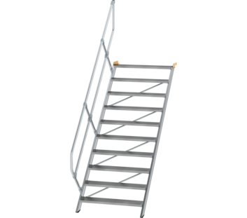 Stairs 45° step width 1,000 mm, 10 steps, gr. alu | © MUNK GmbH