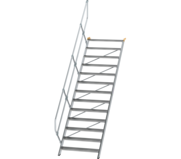 Stairs 45° step width 1,000 mm, 13 steps, gr. alu | © MUNK GmbH