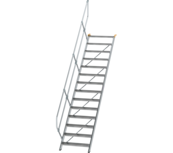 Treppe 45° St.br. 800 mm, 14 St., Alu ger. | © MUNK GmbH