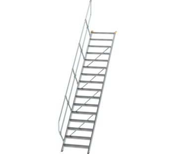 Treppe 45° St.br. 800 mm, 16 St., Alu ger. | © MUNK GmbH