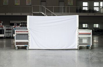Privacy screen for mobile containers, white | © MUNK GmbH