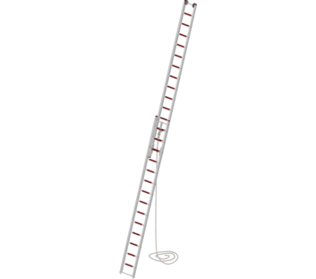Seilzugleiter 2-teilig EN 1147 2x14 Sprossen ohne Stützen | © MUNK GmbH