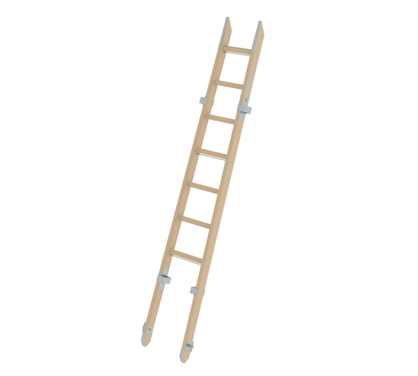 Steckleiter-Oberteil Holz DIN EN 1147 | © MUNK GmbH
