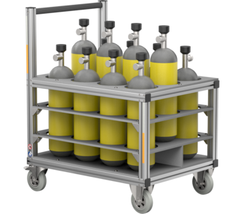 Trolley for oxygen canisters stepped | © MUNK GmbH