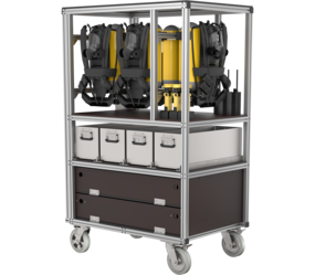 Rollcontainer Atemschutz Doppelflaschengeräte | © MUNK GmbH