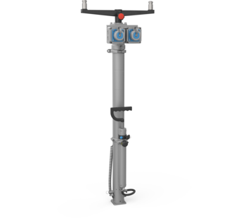 Lichtmast 3m für Rollcontainer Strom-Licht | © MUNK GmbH