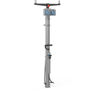 Lichtmast 4m für Rollcontainer Strom-Licht | © MUNK GmbH