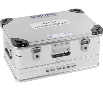 Kasten mit Inhalt "Notfalltreffpunkt" | © MUNK GmbH