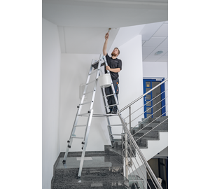 2-sided ladder f.stairs 2x8 rgs w. hook-in step | © MUNK GmbH