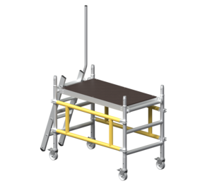 Mobile assembly platform including step ladder | © MUNK GmbH