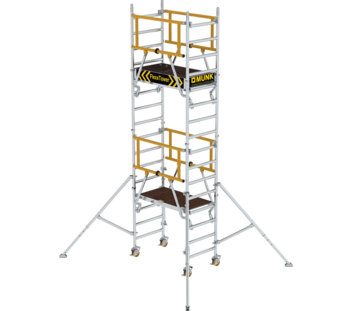 FlexxTower Ein-Personen-Gerüst mit Vorlaufendem Geländer | © MUNK GmbH