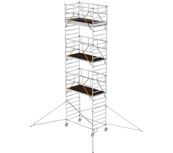 Mob. scaff SG 2,45x1,35 m w. outr. & db.pf, pfh 7,55 m | © MUNK GmbH