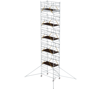 Mob. scaff SG 2,45x1,35 m w. outr. & db.pf, pfh 10,35 m | © MUNK GmbH
