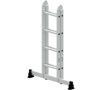 Klappleiter 2-teilig m. nivello-Trav. , 2x4 Sp. | © MUNK GmbH