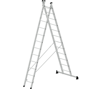 MZ-Leiter 2-tlg. m. nivello-Trav. , 2x12 Sp. | © MUNK GmbH