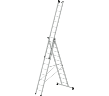 MZ-Leiter 3-tlg. m. nivello-Trav. , 3x10 Sp. | © MUNK GmbH