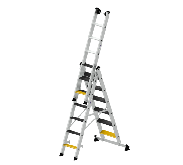 Multi-purpose ladder with steps, 3-section | © MUNK GmbH