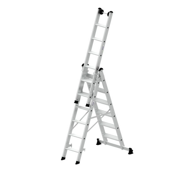 Multi-purpose ladder with steps, 3-section | © MUNK GmbH