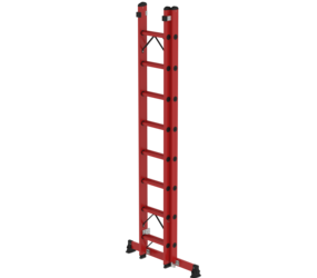2-section GRP rung extension ladder with nivello® traverse 2x8 rungs | © MUNK GmbH