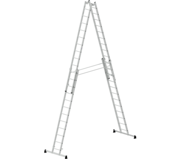 Stehleiter 4-teilig m. nivello-Trav., 4x12 Sp. | © MUNK GmbH