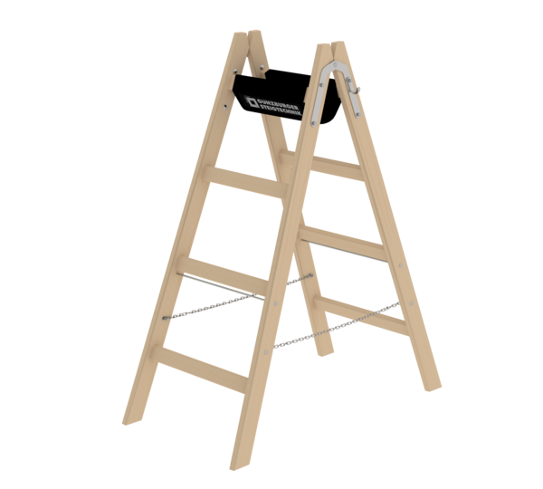 Double-sided rung ladder, wood, 2x4 rungs | © MUNK GmbH