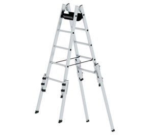 Alu. double-sided ladder, 2x5 rungs | © MUNK GmbH