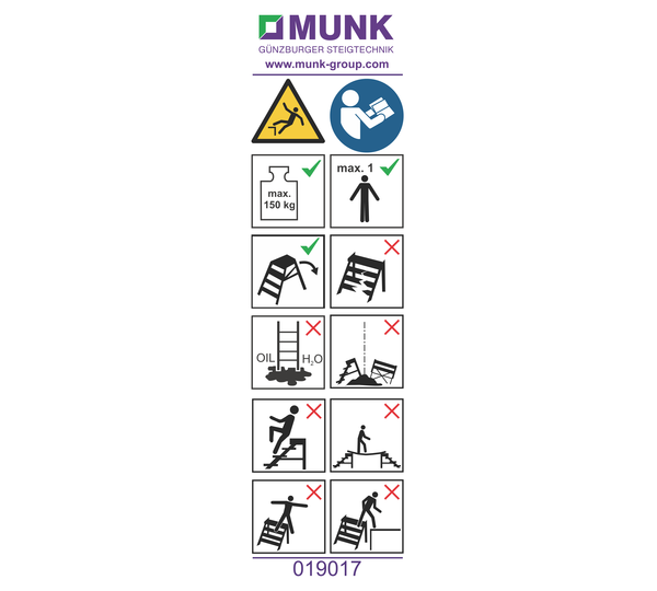 Autocollant avec instructions d’utilisation | © MUNK GmbH
