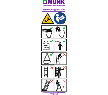 Aufkleber mit Benutzerhinweisen | © MUNK GmbH