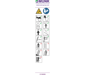 Aufkleber mit Benutzerhinweisen | © MUNK GmbH
