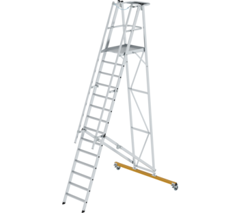 Plattformleiter klappbar und fahrbar, 14 Stufen | © MUNK GmbH