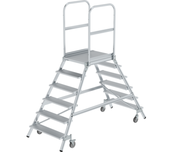 Plat.stairs,2-sid.acc. spr-load.cast. gr. alu,6 st | © MUNK GmbH