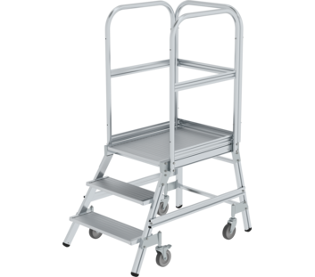 Plat.stairs,1-sid.acc. spr-load.cast. gr. alu,3 st | © MUNK GmbH