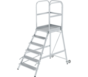 Plat.stairs, 1-sid.acc.w cast/handle gr.alum 6 st | © MUNK GmbH