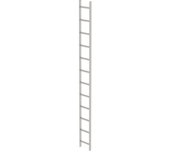 Shaft ladder, st.stl. V4A, 300 mm clearance 12 rgs | © MUNK GmbH