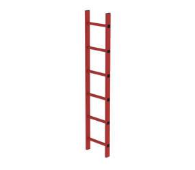 Shaft ladder RFG 300 mm clear width, 6 rungs | © MUNK GmbH