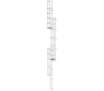 Mult-fl.vert. ladder w.back prot, br. alu 15.20 m | © MUNK GmbH
