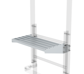 Exit step, br. alu., 520x300mm,clearance 300mm | © MUNK GmbH